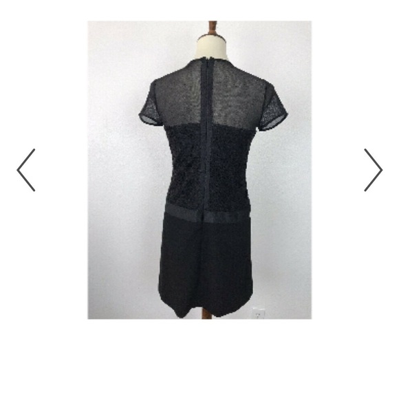 NWT Ann Taylor Black Fairycore Whimsigoth Feminine Lace Ribbon Dress Size 8 - Picture 4 of 8